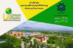 کسب رتبه جهانی دانشگاه ارومیه در نظام رتبه بندی Green metric (مدیریت سبز)