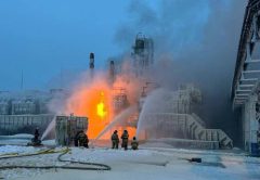 آتش‌سوزی در پایانه بزرگترین تولیدکننده گاز مایع روسیه